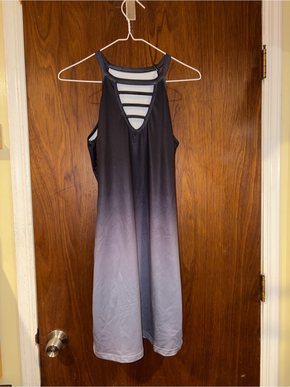 Sleeveless Ombre Midi Dress with Ladder Back